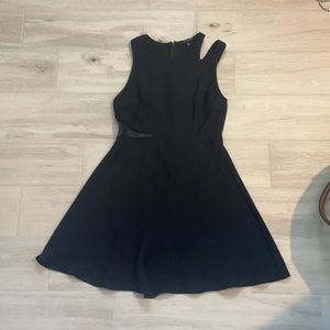 black formal biker dress